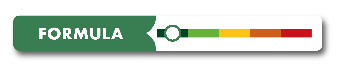 dunkelgrünes Messgerät Green Impact Index Formel